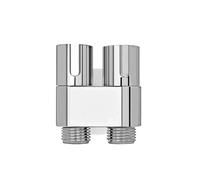 Bidet Toilet Sprayer Set Spray Water Bathroom Handheld Bidet Sprayer Toilet Shower Double Outlet Angle Valve Toilet Accessories(Silver-Dual Control)
