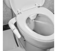 Bidet Toilet Toilet, Ultra-Thin Japanese Toilet Seat Kit for Bathroom, Boku Sprayer, Retractable Nozzle and Adjustable Water Pressure, Brass Inlet, White (Two Nozzles)