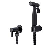 Bidets Black Bathroom Bidet Toilet Faucet Cold Water hygienic Shower Single Hole Portable Sprayer,Model 2 Spring Hose,As Shown (Model 1 Ss Pipe As Shown) (Model 1 Ss Pipe As Shown)