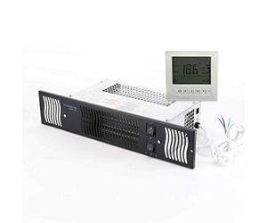 Bidex Diamond 1.9kw Electric Kitchen Plinth Heater with 7 Day Timer & Room Thermostat - Black Grill