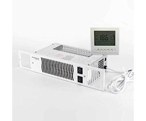 Bidex Diamond 1.9kw Electric Kitchen Plinth Heater with Room Thermostat & Timer - White Grille