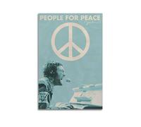 BIDNSNHKJ John Lennon People For Peace Wall Art Poster Room Decoration Poster Print Wall Art Decoration Canvas Poster Aesthetic Poster for Bedroom Living Room Wall20x30inch(50x75cm) Unframe-style