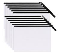 Bidponds 12 Pcs a4 Plastic Mesh Zipper Pouch, a4 Zipper Mesh Bags, Plastic Zip Wallets Folders
