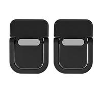 Bidponds 2 PCS Portable Laptop Stand,Keyboard Riser,Mini Aluminum Laptop Feet Lifter,Invisible Self Adhesive Foldable Laptop Riser,Keyboard Kickstand,Suitable for 12,13,14,15,17 Inches Laptop,Black