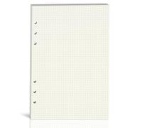 Bidponds A5 Dot Grid Paper,100GSM Thick,6-Hole Punched,A5 Dotted Paper Refill for Filofax Planner/Binders/Organizer,80 Sheets (160 Pages),8.25x5.6 Inch,Beige