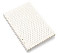Bidponds A5 Lined Paper,6 Holes Refill Paper for A5 Planner Binder Journals, 8mm Ruled Loose Leaf, 80 Sheets/160 Pages,5.6x8.3 Inch,Beige