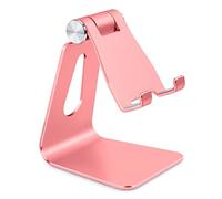 Bidponds Phone Stand - Adjustable Cell Phone Cradle for Desk - Aluminum Alloy Holder, Rose Gold