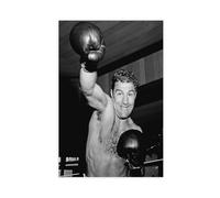 BIDYUM Heavyweight Champion ROCKY MARCIANO Glossy Canvas Poster Wall Art Decor Print Picture Paintings for Living Room Bedroom Decoration 24x36inch(60x90cm)