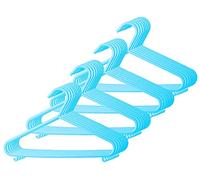 Bieco Children's Clothes Hangers 32 Pack Light Blue | Length Approx. 30cm | Baby Hangers | Plastic Clothes for Kids & Baby | Organiser for Wardrobe |