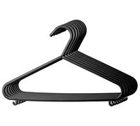 Bieco Children's Clothes Hangers 8-Pack Black | Length approx. 30 cm | Baby Hangers | Plastic Clothes Kids Baby | Wardrobe Organiser |