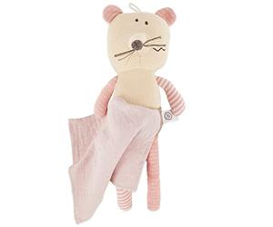 BIECO Cuddly Toy Mouse with Comforter 30 cm Mouse Cuddly Toy Crocheted Soft Baby Soft Toy Mouse for Cuddling Mouse Cuddly Toy Baby Crochet Cuddly Toy for Babies Baby Cuddly Toys