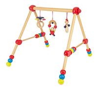 Bieco First Gym wooden - height adjustable Activity Center, with figures rattles and balls, from birth, multicolored, safe, ArtN 23000014