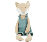 BIECO Fox Plush Toy Cotton Muslin & Linen | Long Legs Soft Toy | Baby Cuddle Fox, Baby Boy & Girl Comforter, Cotton Plushie, Boy Snuggle