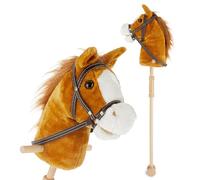 Bieco Hobby Horse Brownie | Horse Toys | Hobby Horse Stick | Horse Toy Cuddly Horse Head Hobby Horse Realistic Toy Horse Plush Horse on a Stick Horse Toys for Kids Horse Teddy Hobby Horse Jumps