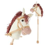 BIECO Hobby Horse Ginger | Plush Toy Horse on a Stick with Wheels | Pretend Play Stick Horses for Toddlers