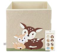BIECO Kids Deer Storage Box | Children's Room Storage | Kallax Shelf Insert, Foldable Toy Box, Baby Basket, Toy Chest, Children's Room