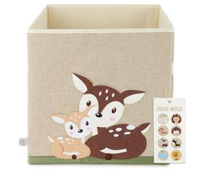 BIECO Kids Deer Storage Box | Children's Room Storage | Kallax Shelf Insert, Foldable Toy Box, Baby Basket, Toy Chest, Children's Room