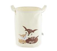 Bieco Laundry Basket Baby Deer Large Storage Basket Children Cotton and Water-Repellent Storage Nursery Laundry Basket Children's Room Girls Toy Basket