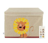 BIECO Lion Kids Storage Box | Toy Box with Lid | Lego Storage Kids | Chest with Lid Lego Duplo Baby Children's Toys Fabric Toy