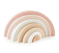 BIECO Rainbow Wood Deer Ella | Stacking Toy Baby | Wooden Rainbow Stacker Montessori Decor Stacking Tower 1 Year Old + Wooden Baby Toy