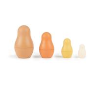 Bieco | Russian Dolls for kids - Chocolate Bliss | Nesting Dolls | Bath toys for babies 6-12 months | Russian Doll | Russian Nesting Dolls | Silicone Bath Toys | Bathtime Wobbler | Kids Russian Dolls