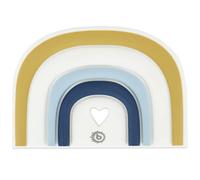 Bieco Silicone Gate Teething Ring Baby, 10 cm | from 0 Months | Teething Aid Baby | Baby Grasping Toy in Gate Design | Colourful Teething Ring for Baby for Teething | Motor Skills Toy Baby