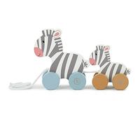 Bieco Wooden Zebra Pull Along Toy - Baby Toddler Toy 1 Year Old + - Classic Wood Pull First Walking Baby Gift