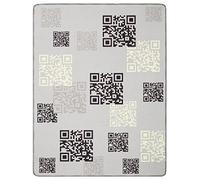 Biederlack Chill Time Trend Blanket Throw, Cotton Blend, QR-Code, 150 x 200 cm