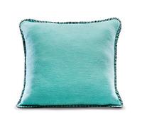 biederlack Cushion Cover 50 x 50 cm Aura-Nordica in Blue I 20 x 20 inch I 60% Cotton, 40% dralon I Made in Germany I with Blanket Stitch and Zipper I Without Filling I 652744, 60Percent