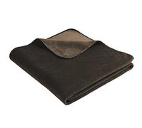 Biederlack Duo Throw, Cotton Blend, Ebony/Falcon, Single/49 x 37 x 12 cm