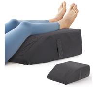 BIEEZZK Leg Elevating Pillow, Leg Elevation Pillows for After Surgery, Swelling, Leg Pillow Elevation Blood Circulation, Leg Pillow for Pain Relief, Knee Pillow for Rest, 23.6×16.8×8 Inch Velvet Grey