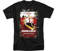 biefang Men's Shaun of The Dead Movie Poster Adult T-Shirt Black L