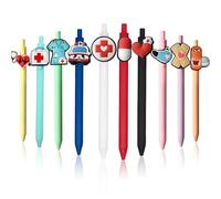 BieFuSin 10 PCS Cute Nurse Pens, Fun Cartoon Nurse Pens, Retractable Nurse Pen, Multi-Functional Writing Tools for Nurses, Medical Assistant Students, Nurse Gifts