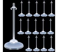 BieFuSin 20Pcs Doll Stands Display Holders, Transparent Plastic Doll Display Stand Support for 11 to 13 Inch Dolls, Adjustable Action Figure Stand Barbie Accessories for Dolls (20Pcs)