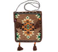 Biege Kilim Festival Bag - Summer Boho Tote With Turkish Weaving