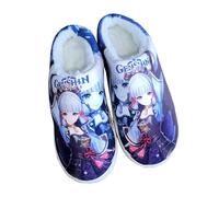BIEGMAI Anime Slipper Game Character Cosplay Slippers - Klee/Kamisato Ayaka/Venti Printed Cartoon Shoes House Plush Slipper Fuzzy Warm Winter Casual Shoes (Kamisato Ayaka, average size)