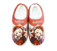 BIEGMAI Anime Slipper Game Character Cosplay Slippers - Klee/Kamisato Ayaka/Venti Printed Cartoon Shoes House Plush Slipper Fuzzy Warm Winter Casual Shoes (Klee, average size)