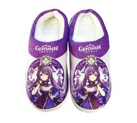 BIEGMAI Anime Slipper Game Character Cosplay Slippers - Klee/Kamisato Ayaka/Venti Printed Cartoon Shoes House Plush Slipper Fuzzy Warm Winter Casual Shoes (Keqing, average size)