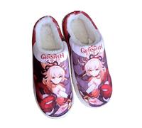 BIEGMAI Anime Slipper Game Character Cosplay Slippers - Klee/Kamisato Ayaka/Venti Printed Cartoon Shoes House Plush Slipper Fuzzy Warm Winter Casual Shoes (Yoimiya, average size)
