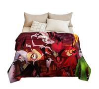 BIEGMAI Hazbin Hotel Anime Blanket Throw 3D Printed Fleece Throw Travel Blanket Super Soft Plush Throw Blanket for Bed Couch Chair Winter Bedding (Typ1, 150 * 200cm)