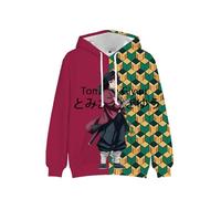 BIEGMAI Nezuko Hoodies Kanroji Mitsuri Kochou Shinobu Sweatshirt Anime Hooded Pullover Hoodies Cosplay Sweatshirt Unisex Casual Sport Long Sleeve Jumper Manga Gifts for Adults Teens (Type 7, XL)