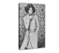 biegzc 1930's Era Nude Study - Middle Eastern Influence - French Postcard Style-black & White Canvas Poster Bedroom Decor Landscape Office Room Decor Gift 20x30inch(50x75cm)