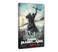 biegzc Dawn of The Planet of The Apes Movie Poster Canvas Poster Bedroom Decor Landscape Office Room Decor Gift 12x18inch(30x45cm)