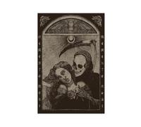 biegzc Memento Mori Dark Academia Halloween Canvas Poster Wall Art Decor Print Picture Paintings for Living Room Bedroom Decoration 12x18inch(30x45cm)