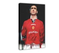 biegzc Photographie Signée Eric Cantona Manchester United En Édition Limitée + AUTOGRAPHE CERTIFIÉ Canvas Poster Bedroom Decor Landscape Office Room Decor Gift 16x24inch(40x60cm)