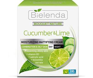 Bielenda Bouquet Nature Cucumber and Lime Day / Night Mattifying Face Cream for Combination and Oily Skin