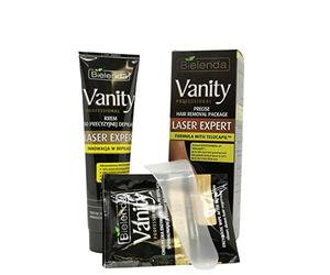 Bielenda Vanity Professional Laser Expert Hair Removal Kit Cream and Wipes for Bikini Area Express Effect