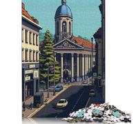 Bielsko Biala Pixel Art Jigsaw Puzzles Puzzles for Adults Kids. 1000 Pieces Impossible Challenge Toy Educational Games Home Decoration for Educational Games Gifts 1000pcs (75x50cm)