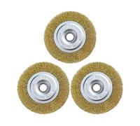 BieMian 3 Pcs for Ryobi RAC814 Wire Brush Replacement for Ryobi Patio Cleaner Wire Brushes for Cleaning, Replacement Steel Brush Joint Cleaning Wheel Brushes for RY18PCA-0, OPC1800, OPC1815