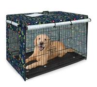 Bienbee Dog Crate Cover, 30 inches Windproof Crate Covers for Dog Cages Breathable Dog Kennel Cover Double Sided Zipper Dog Cage Cover for Wire Dog Cage Indoor Outdoor Protection